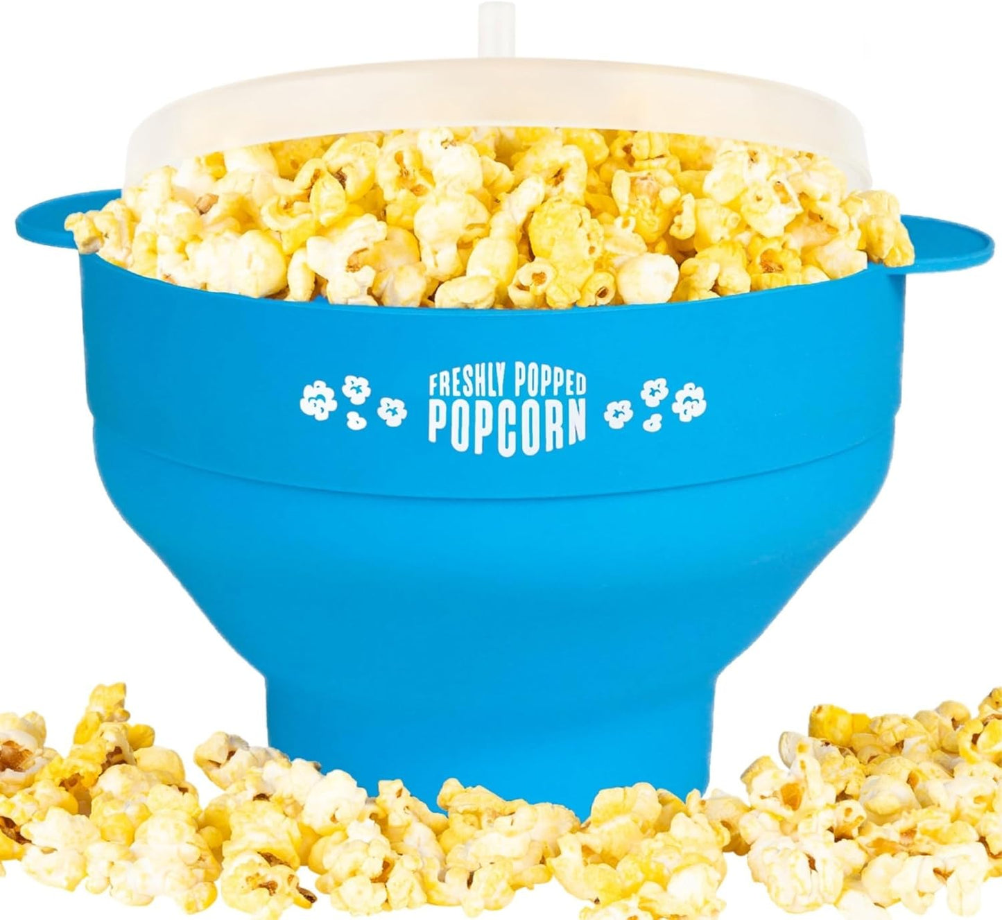 Yummble Popcorn Popper- Collapsible Microwavable Safe Bowl with Lid